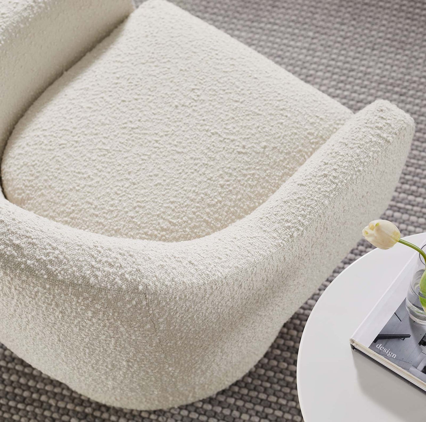 Astral Boucle Fabric Boucle Fabric Swivel Chair By Modway - EEI-6359 | Armchairs | Modishstore - 8