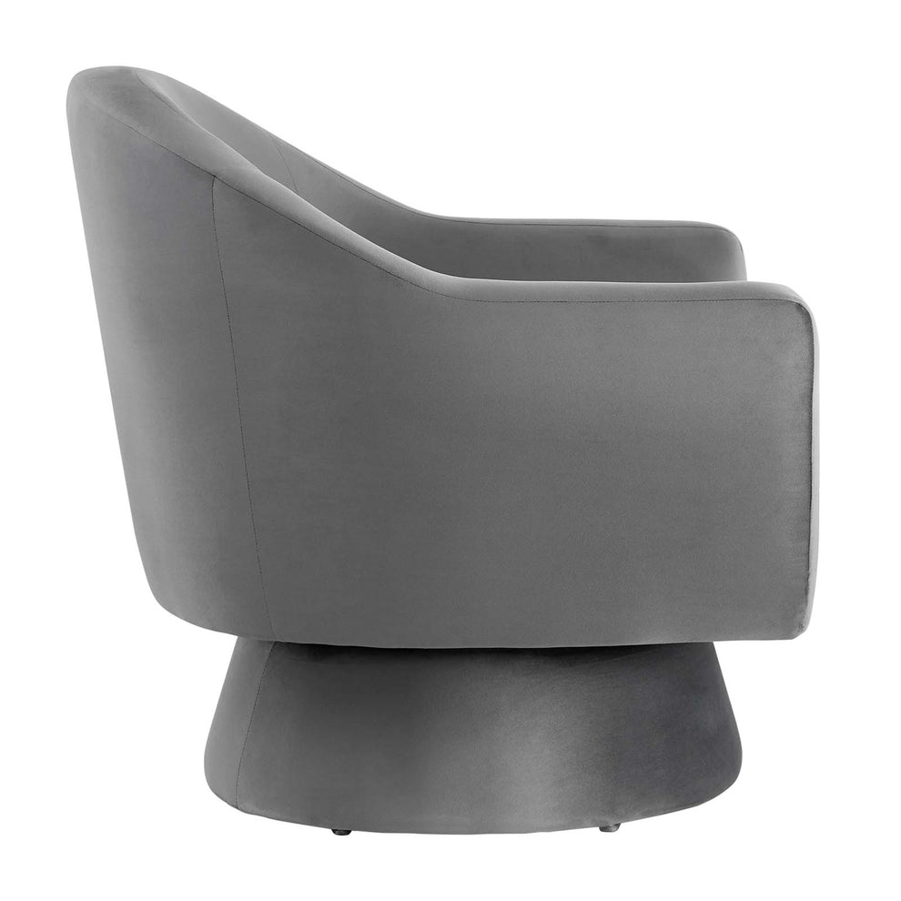 Astral Performance Velvet Fabric and Wood Swivel Chair By Modway - EEI-6360 | Armchairs | Modishstore - 3