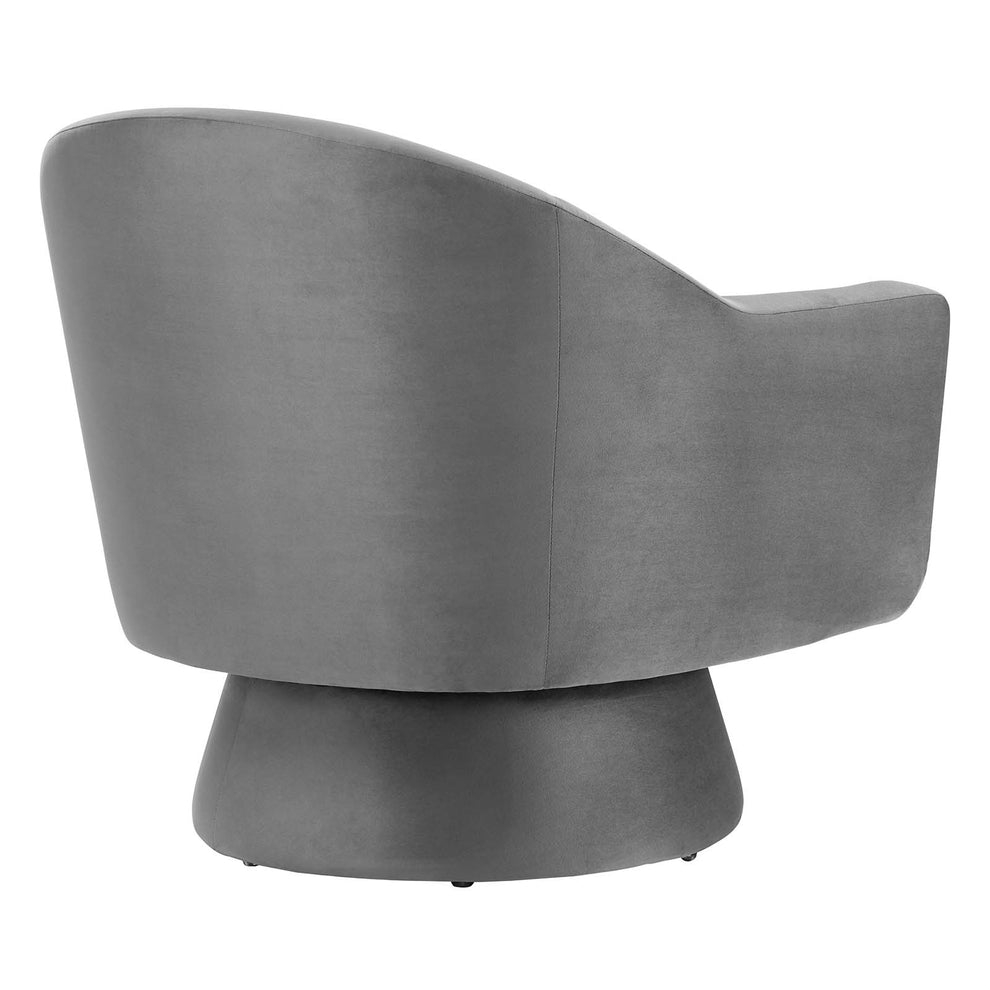 Astral Performance Velvet Fabric and Wood Swivel Chair By Modway - EEI-6360 | Armchairs | Modishstore - 4