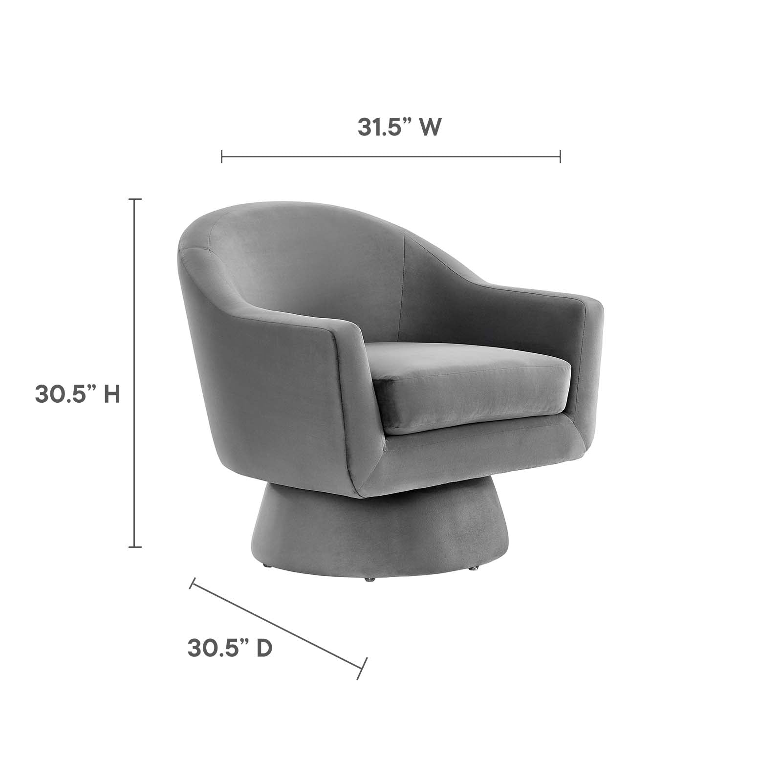 Astral Performance Velvet Fabric and Wood Swivel Chair By Modway - EEI-6360 | Armchairs | Modishstore - 8