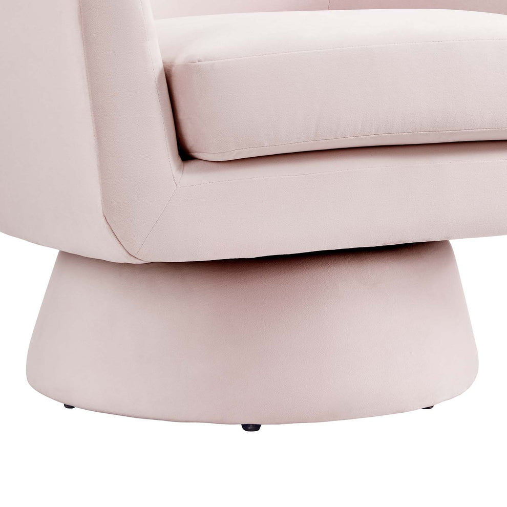 Astral Performance Velvet Fabric and Wood Swivel Chair By Modway - EEI-6360 | Armchairs | Modishstore - 21