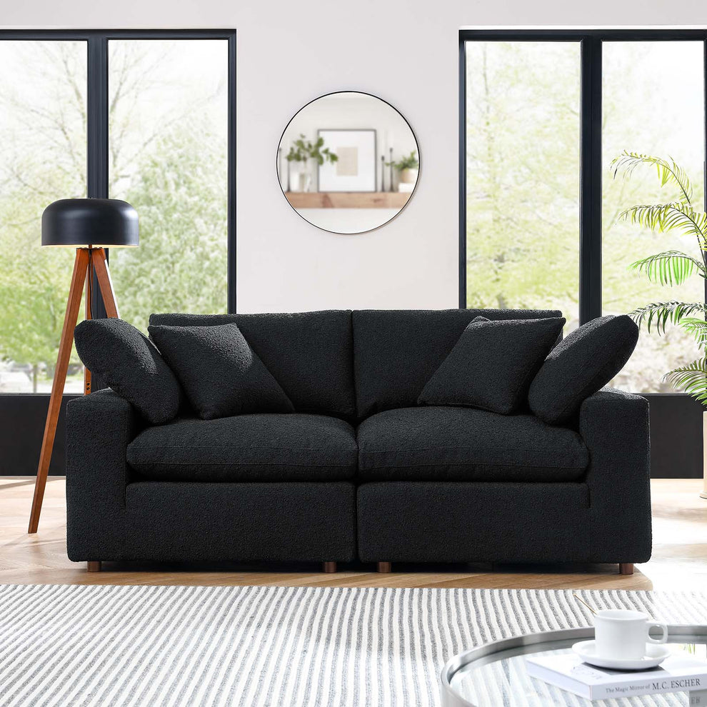 Commix Down Filled Overstuffed Boucle Fabric Loveseat By Modway - EEI-6361 | Loveseats | Modishstore - 1