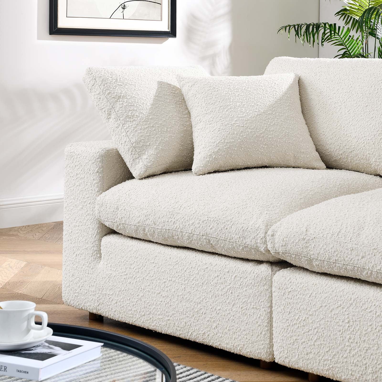 Commix Down Filled Overstuffed Boucle Fabric Loveseat By Modway - EEI-6361 | Loveseats | Modishstore - 9