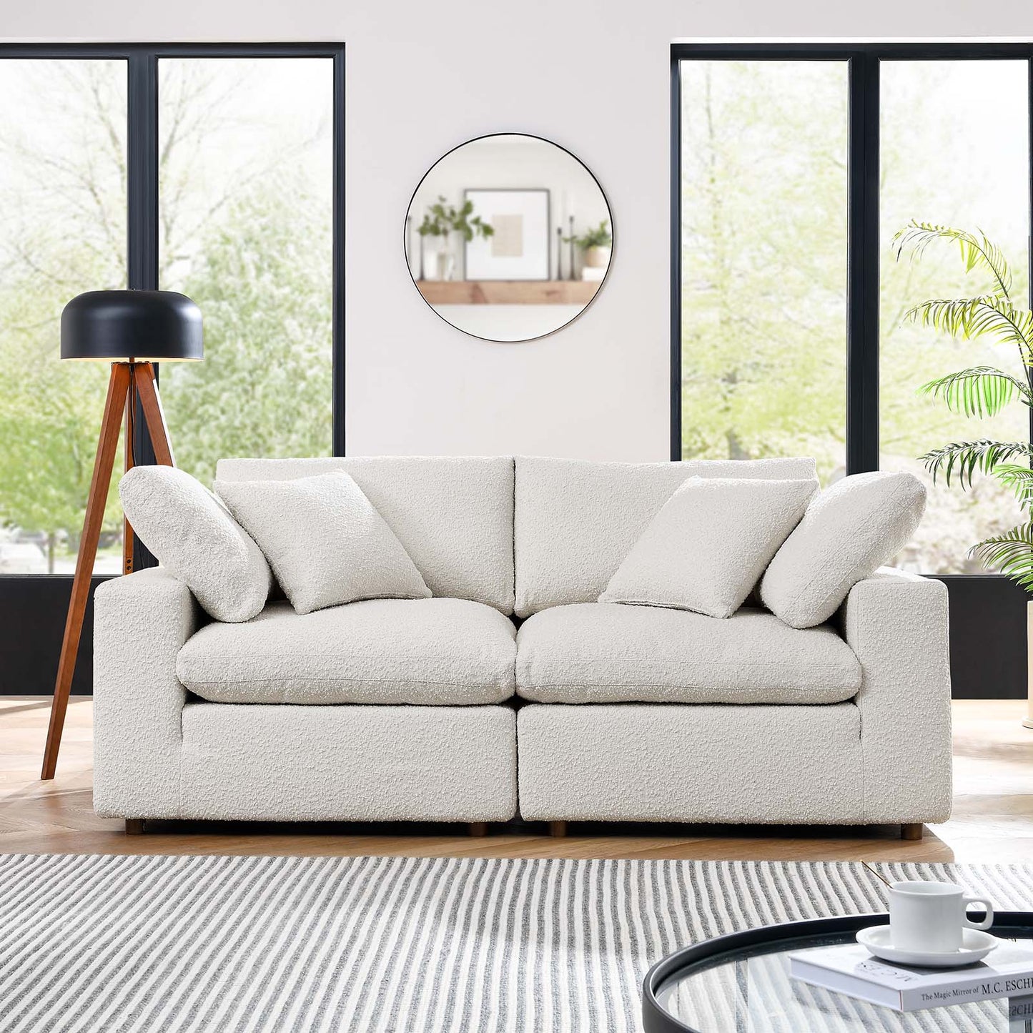 Commix Down Filled Overstuffed Boucle Fabric Loveseat By Modway - EEI-6361 | Loveseats | Modishstore - 10