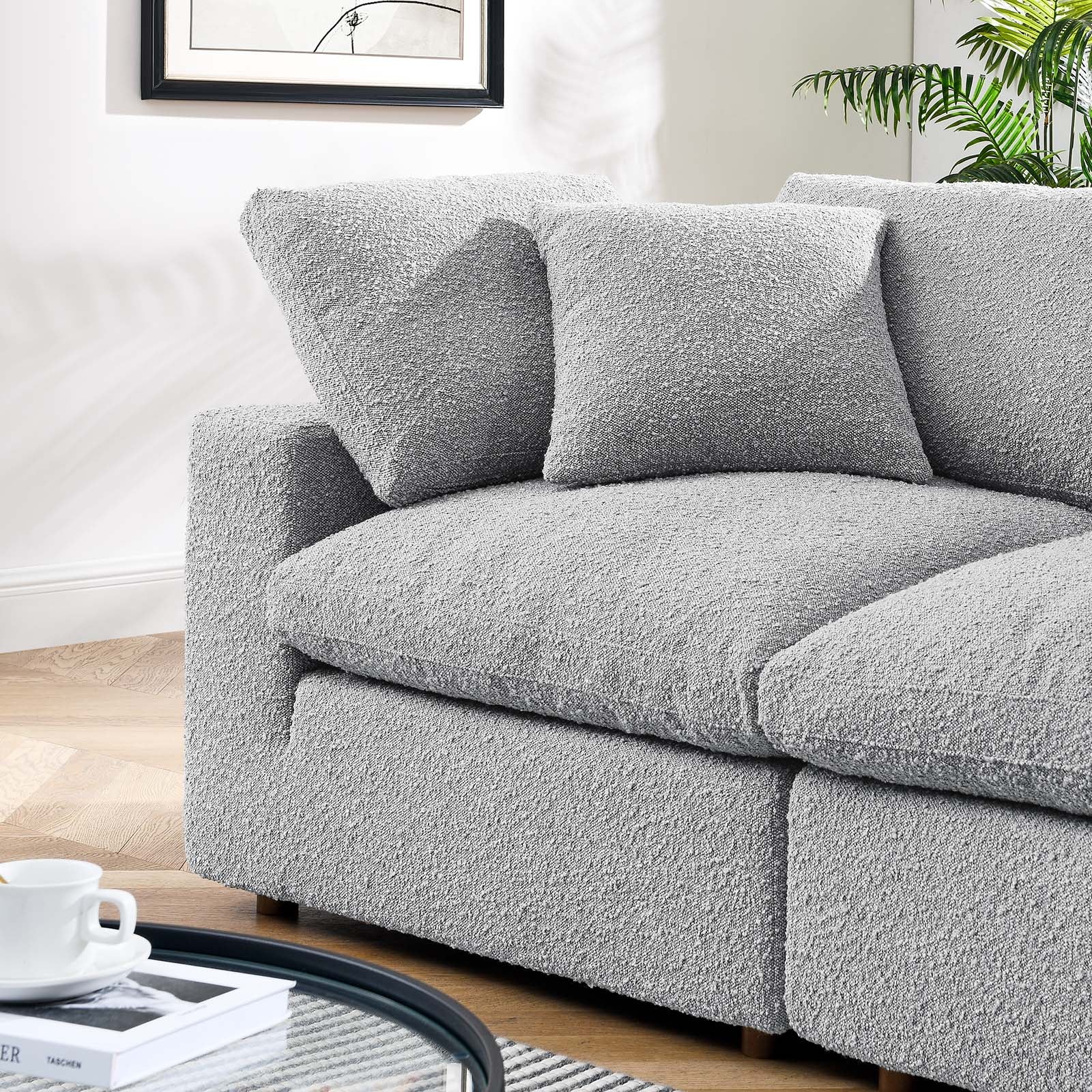 Commix Down Filled Overstuffed Boucle Fabric Loveseat By Modway - EEI-6361 | Loveseats | Modishstore - 14