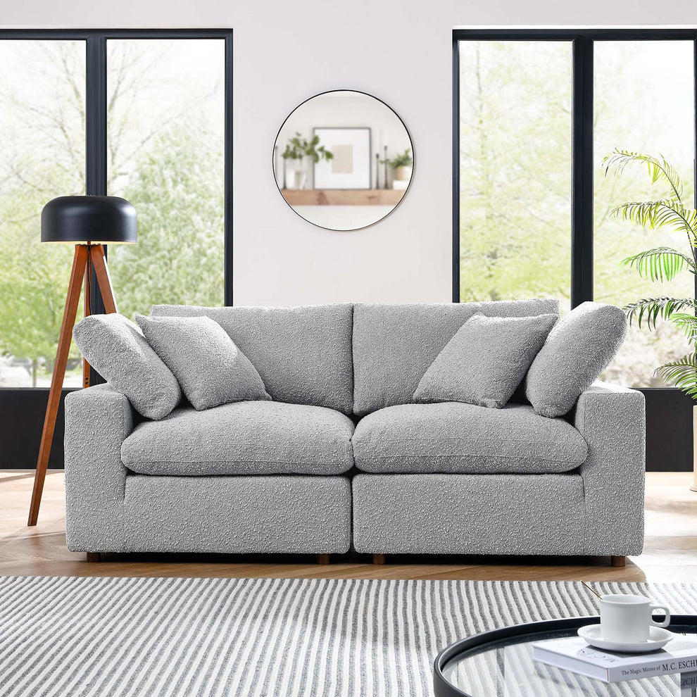 Commix Down Filled Overstuffed Boucle Fabric Loveseat By Modway - EEI-6361 | Loveseats | Modishstore - 15