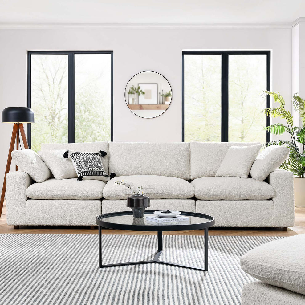 Commix Down Filled Overstuffed Boucle Fabric 3-Seater Sofa By Modway - EEI-6362 | Sofas | Modishstore - 10