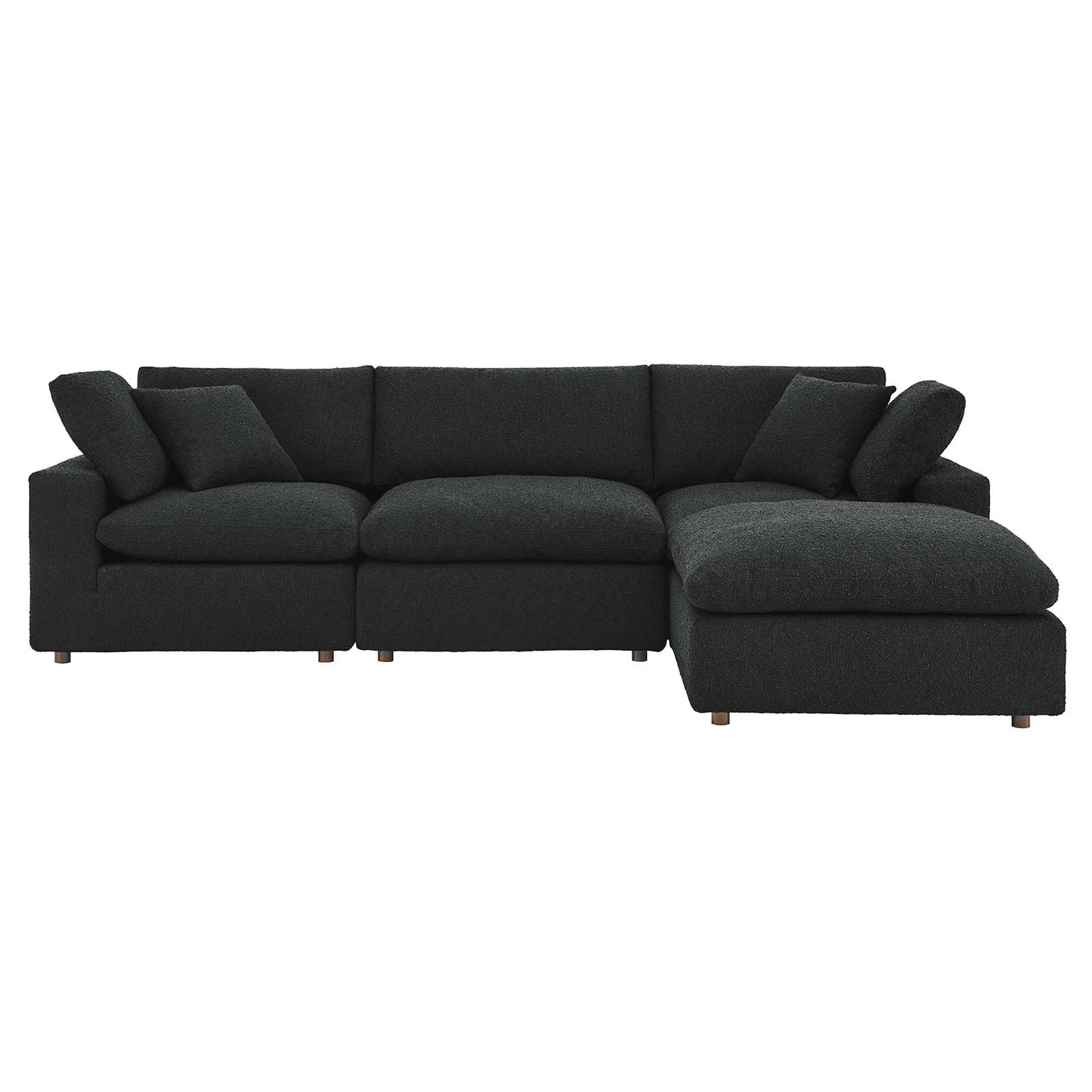 Commix Down Filled Overstuffed Boucle Fabric 4-Piece Sectional Sofa By Modway - EEI-6363 | Sectional | Modishstore - 3