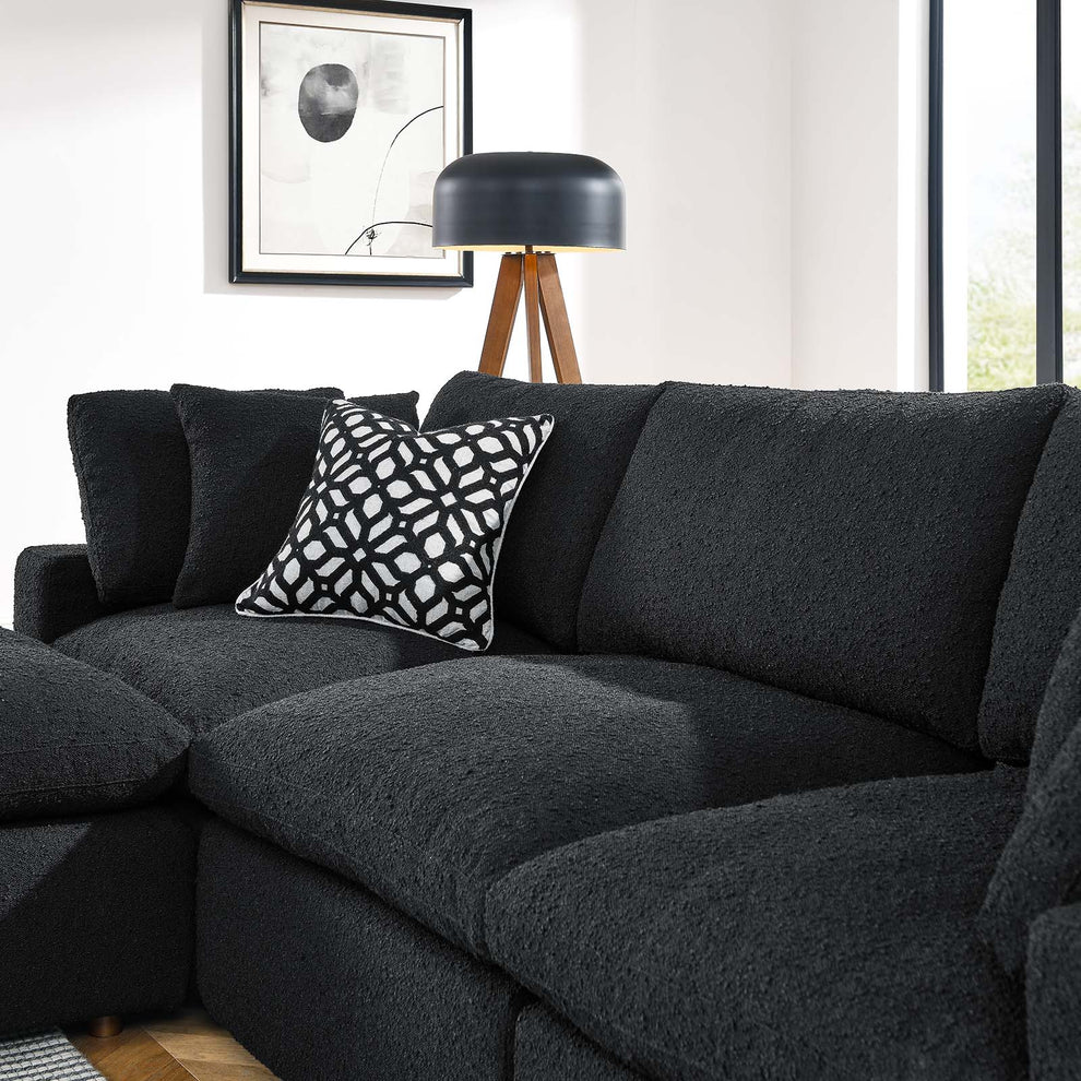Commix Down Filled Overstuffed Boucle Fabric 4-Piece Sectional Sofa By Modway - EEI-6363 | Sectional | Modishstore - 5