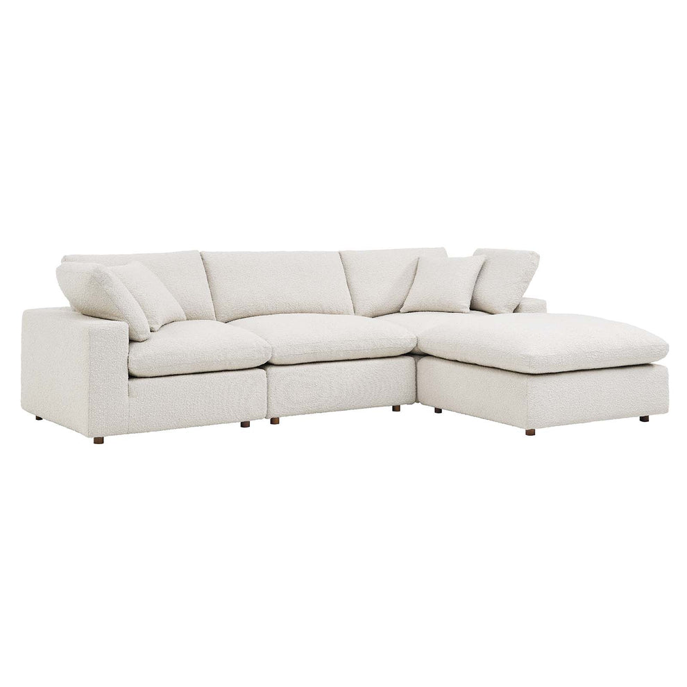 Commix Down Filled Overstuffed Boucle Fabric 4-Piece Sectional Sofa By Modway - EEI-6363 | Sectional | Modishstore - 6