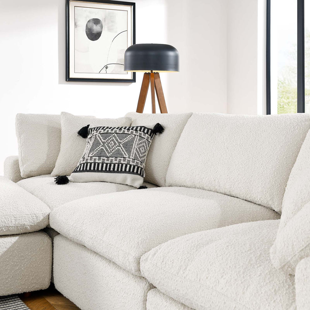 Commix Down Filled Overstuffed Boucle Fabric 4-Piece Sectional Sofa By Modway - EEI-6363 | Sectional | Modishstore - 9