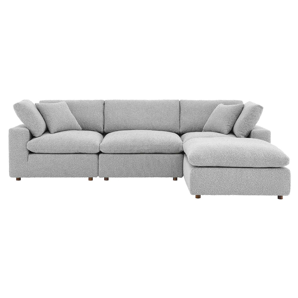 Commix Down Filled Overstuffed Boucle Fabric 4-Piece Sectional Sofa By Modway - EEI-6363 | Sectional | Modishstore - 12