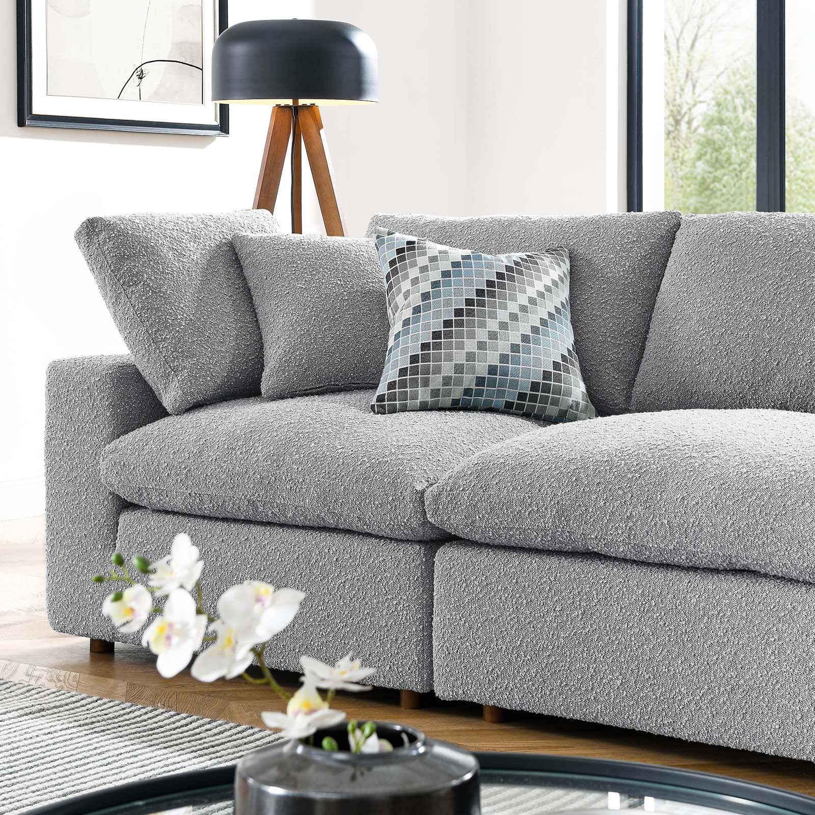 Commix Down Filled Overstuffed Boucle Fabric 4-Seater Sofa By Modway - EEI-6364 | Sofas | Modishstore - 14