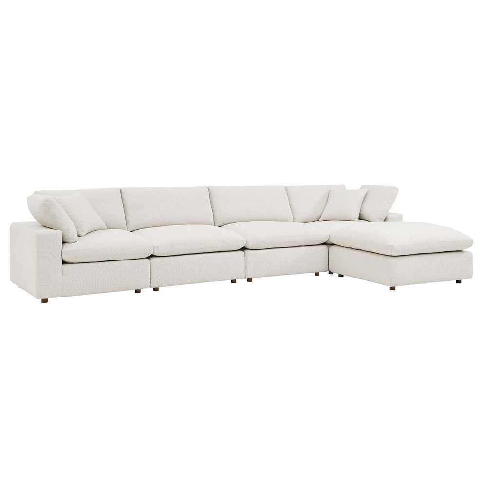 Commix Down Filled Overstuffed Boucle Fabric 5-Piece Sectional Sofa By Modway - EEI-6365 | Sectional | Modishstore - 6