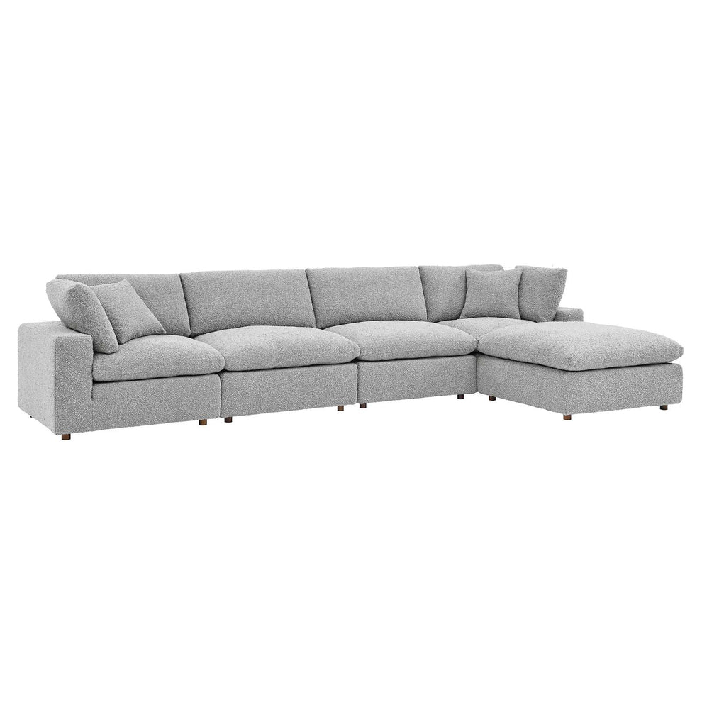 Commix Down Filled Overstuffed Boucle Fabric 5-Piece Sectional Sofa By Modway - EEI-6365 | Sectional | Modishstore - 11