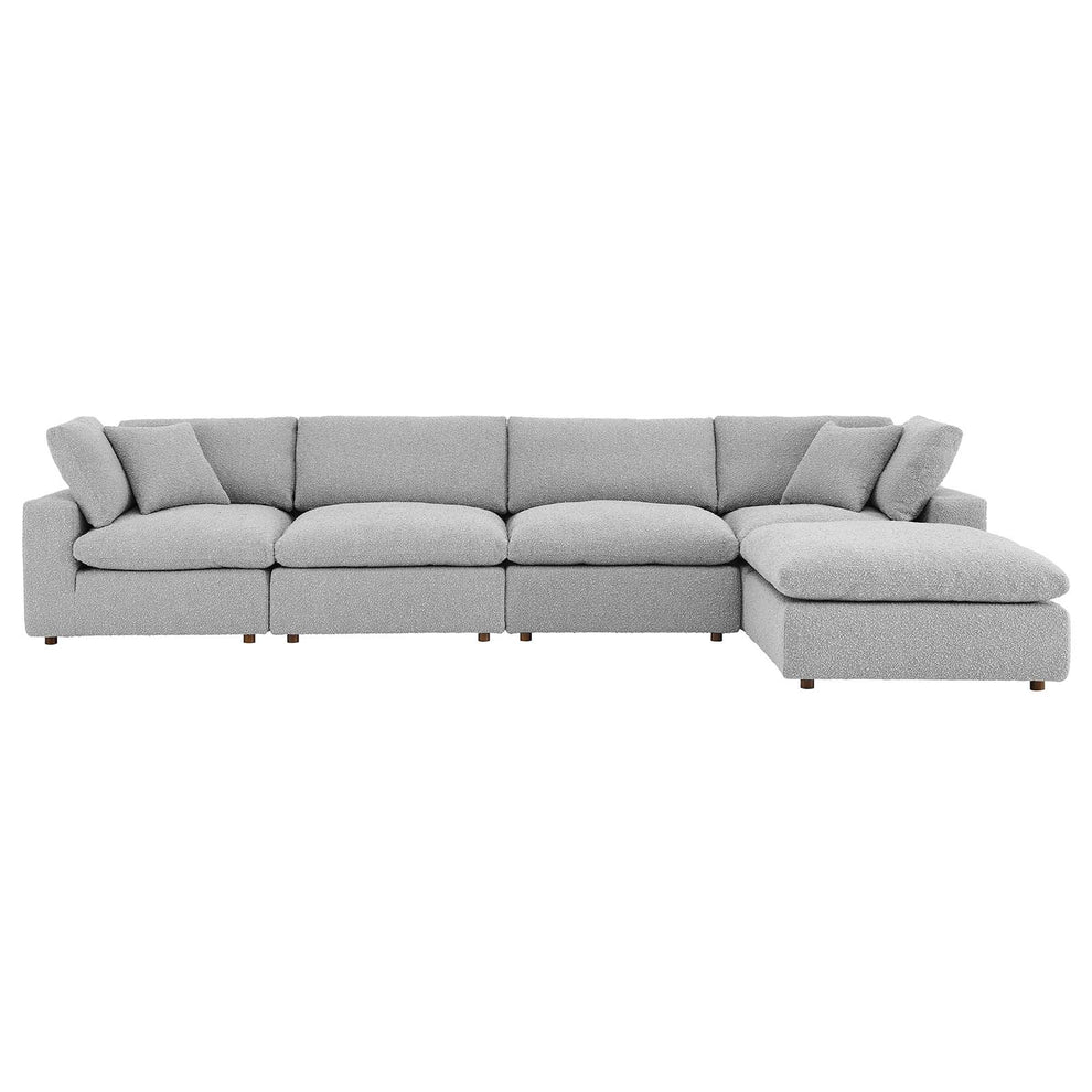 Commix Down Filled Overstuffed Boucle Fabric 5-Piece Sectional Sofa By Modway - EEI-6365 | Sectional | Modishstore - 12