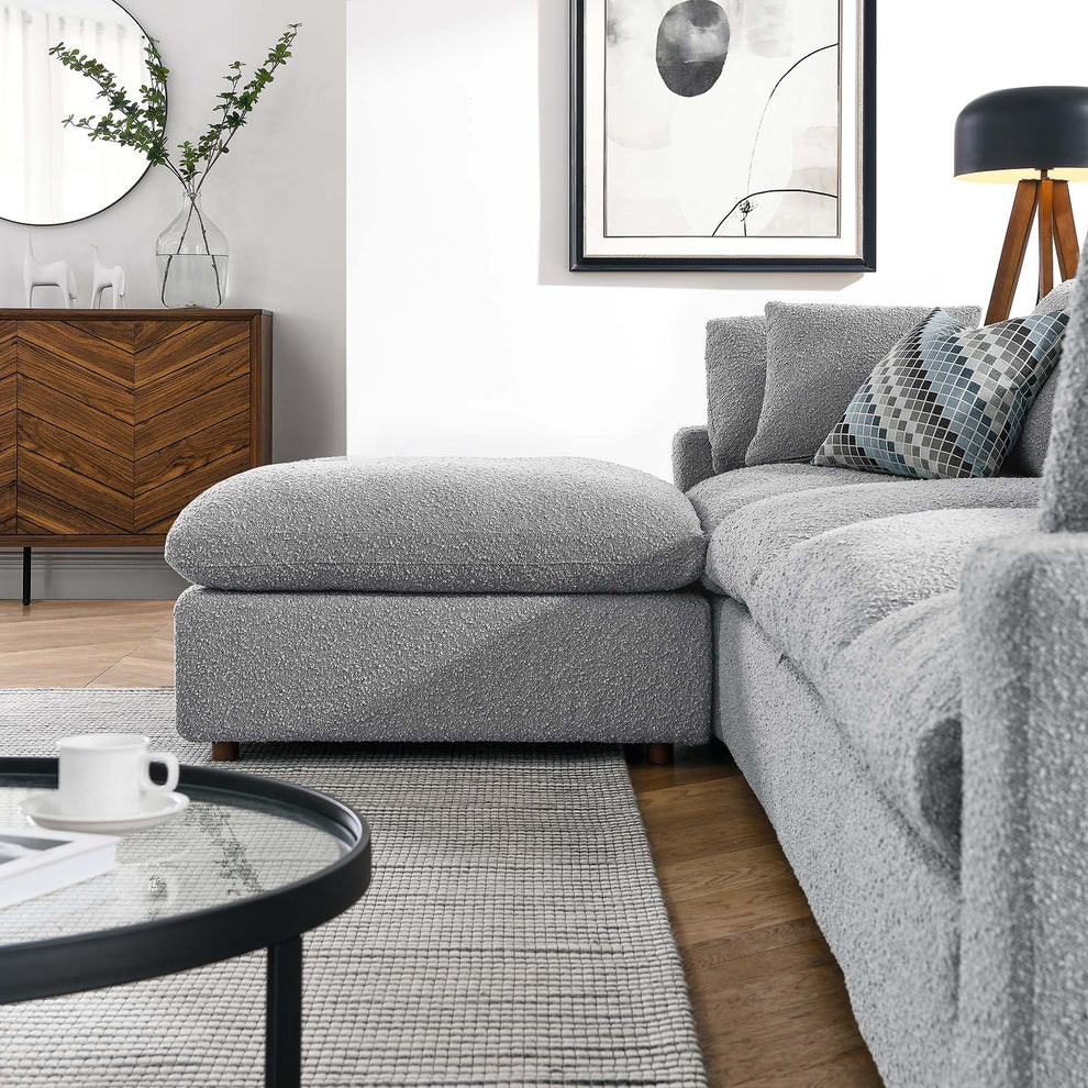 Commix Down Filled Overstuffed Boucle Fabric 5-Piece Sectional Sofa By Modway - EEI-6365 | Sectional | Modishstore - 14