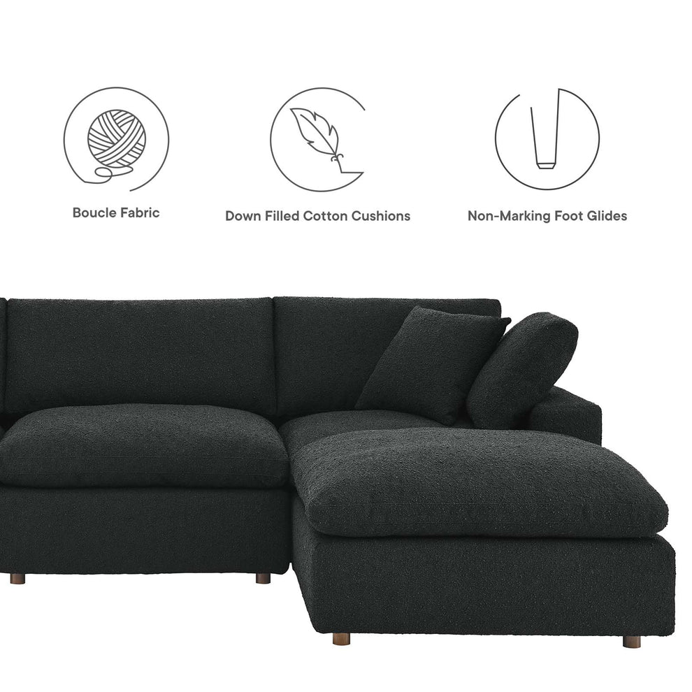 Commix Down Filled Overstuffed Boucle 6-Piece Sectional Sofa By Modway - EEI-6366 | Sectional | Modishstore - 4