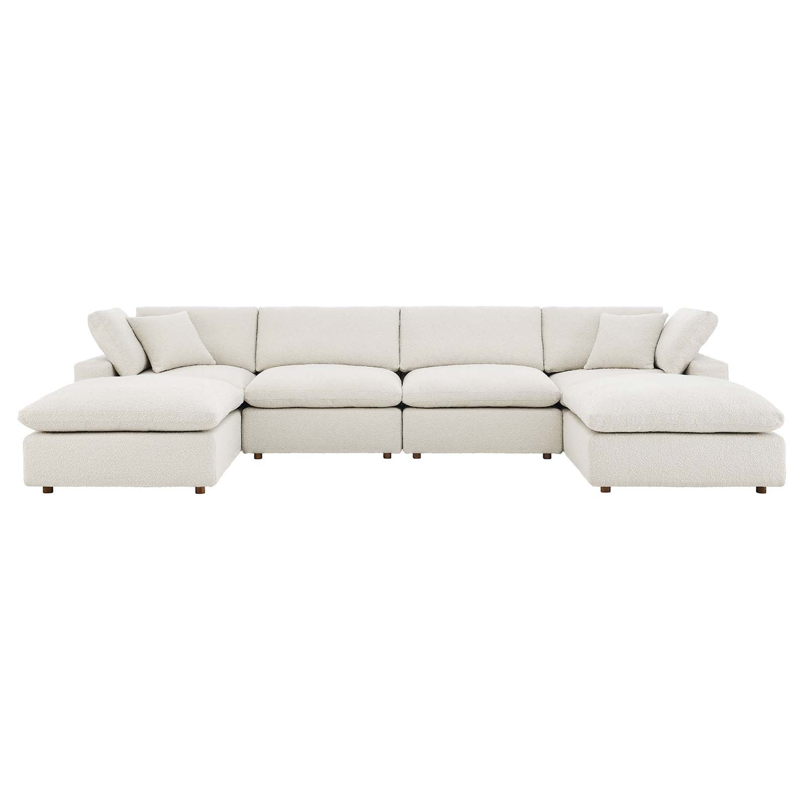Commix Down Filled Overstuffed Boucle 6-Piece Sectional Sofa By Modway - EEI-6366 | Sectional | Modishstore - 6