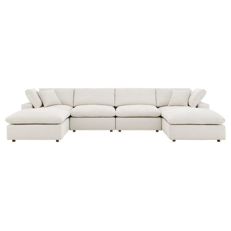 Commix Down Filled Overstuffed Boucle 6-Piece Sectional Sofa By Modway - EEI-6366 | Sectional | Modishstore - 6