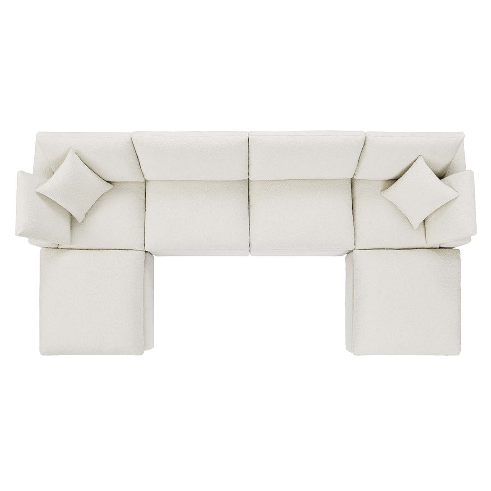 Commix Down Filled Overstuffed Boucle 6-Piece Sectional Sofa By Modway - EEI-6366 | Sectional | Modishstore - 7