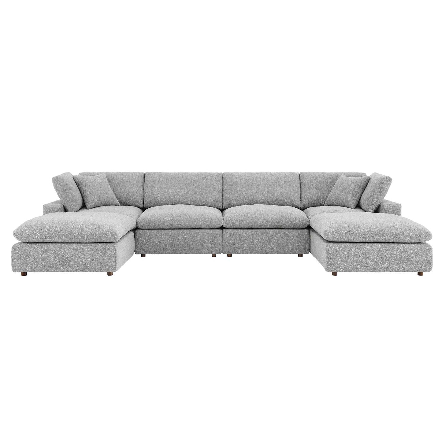 Commix Down Filled Overstuffed Boucle 6-Piece Sectional Sofa By Modway - EEI-6366 | Sectional | Modishstore - 11