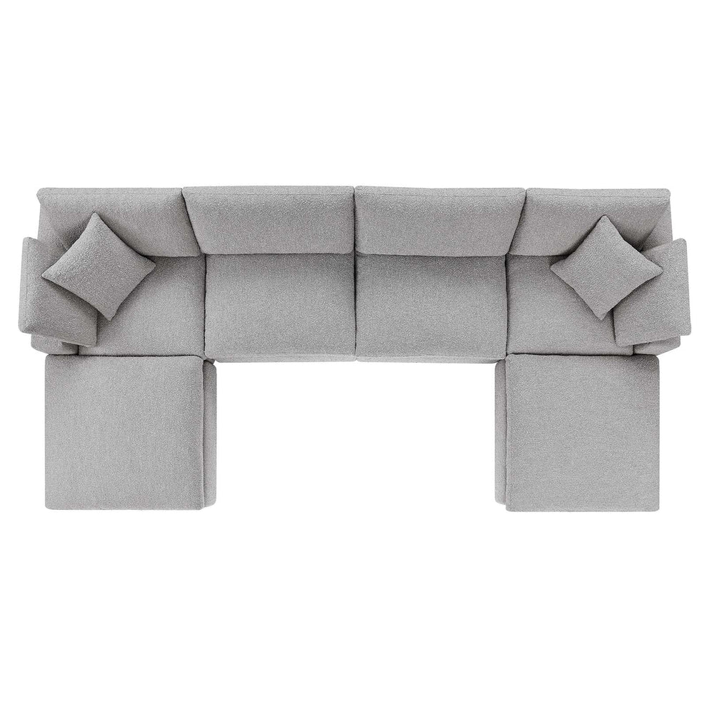Commix Down Filled Overstuffed Boucle 6-Piece Sectional Sofa By Modway - EEI-6366 | Sectional | Modishstore - 12