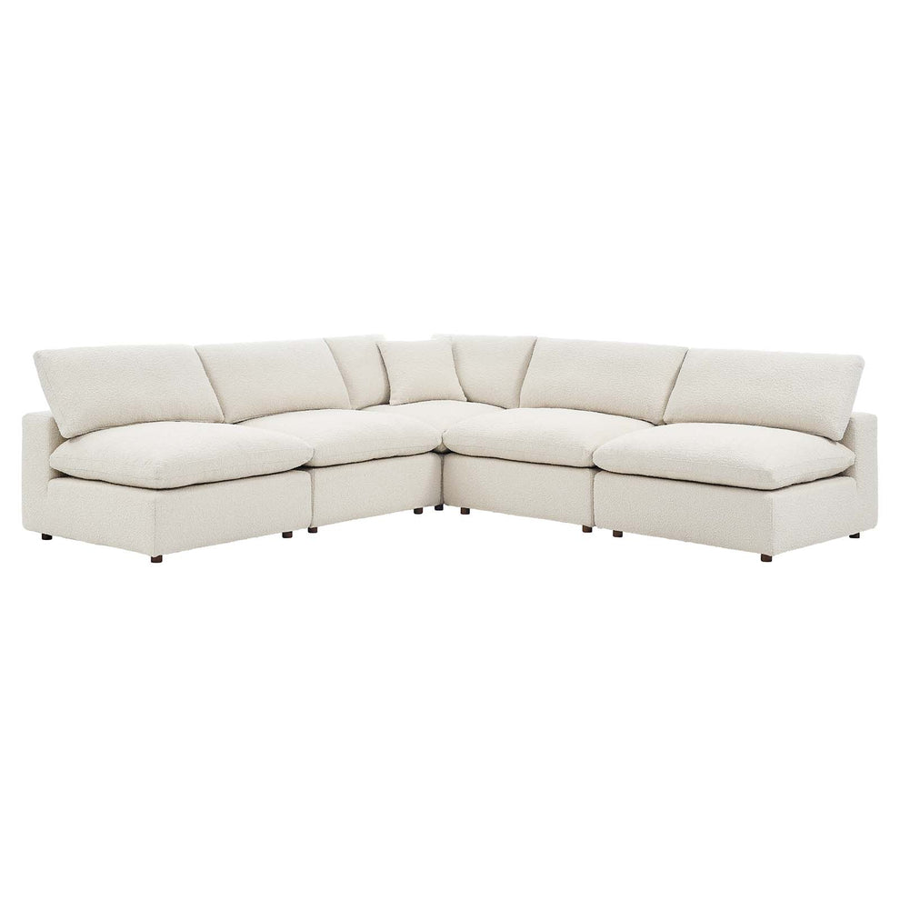 Commix Down Filled Overstuffed Boucle Fabric 5-Piece Sectional Sofa By Modway - EEI-6367 | Sectional | Modishstore - 6