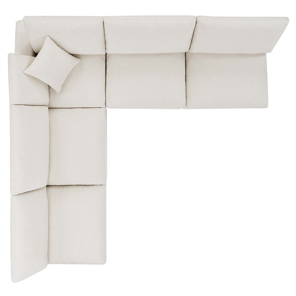 Commix Down Filled Overstuffed Boucle Fabric 5-Piece Sectional Sofa By Modway - EEI-6367 | Sectional | Modishstore - 7