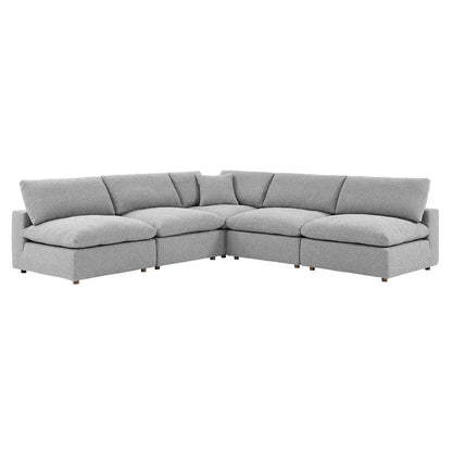 Commix Down Filled Overstuffed Boucle Fabric 5-Piece Sectional Sofa By Modway - EEI-6367 | Sectional | Modishstore - 11