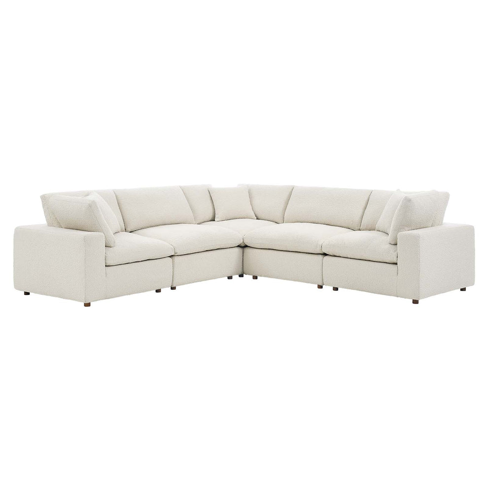 Commix Down Filled Overstuffed Boucle 5-Piece Sectional Sofa By Modway - EEI-6368 | Sectional | Modishstore - 6
