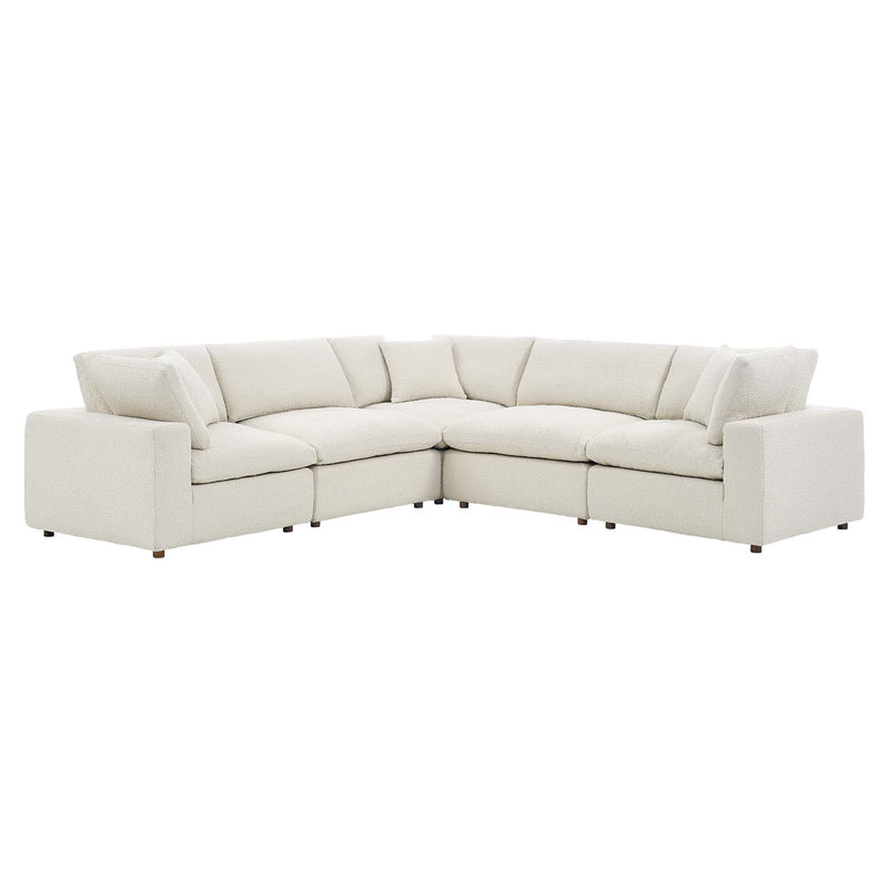 Commix Down Filled Overstuffed Boucle 5-Piece Sectional Sofa By Modway - EEI-6368 | Sectional | Modishstore - 6
