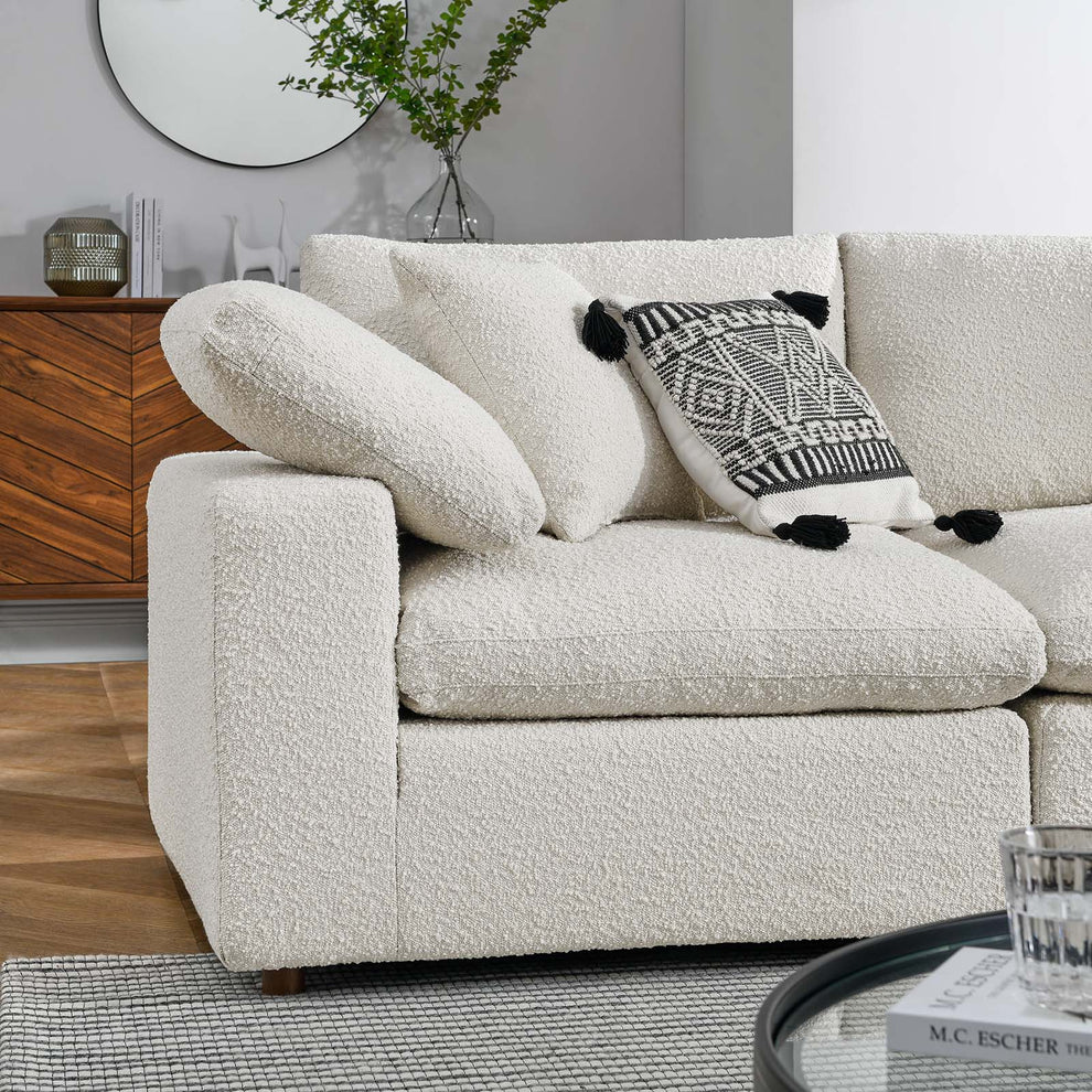 Commix Down Filled Overstuffed Boucle 5-Piece Sectional Sofa By Modway - EEI-6368 | Sectional | Modishstore - 9