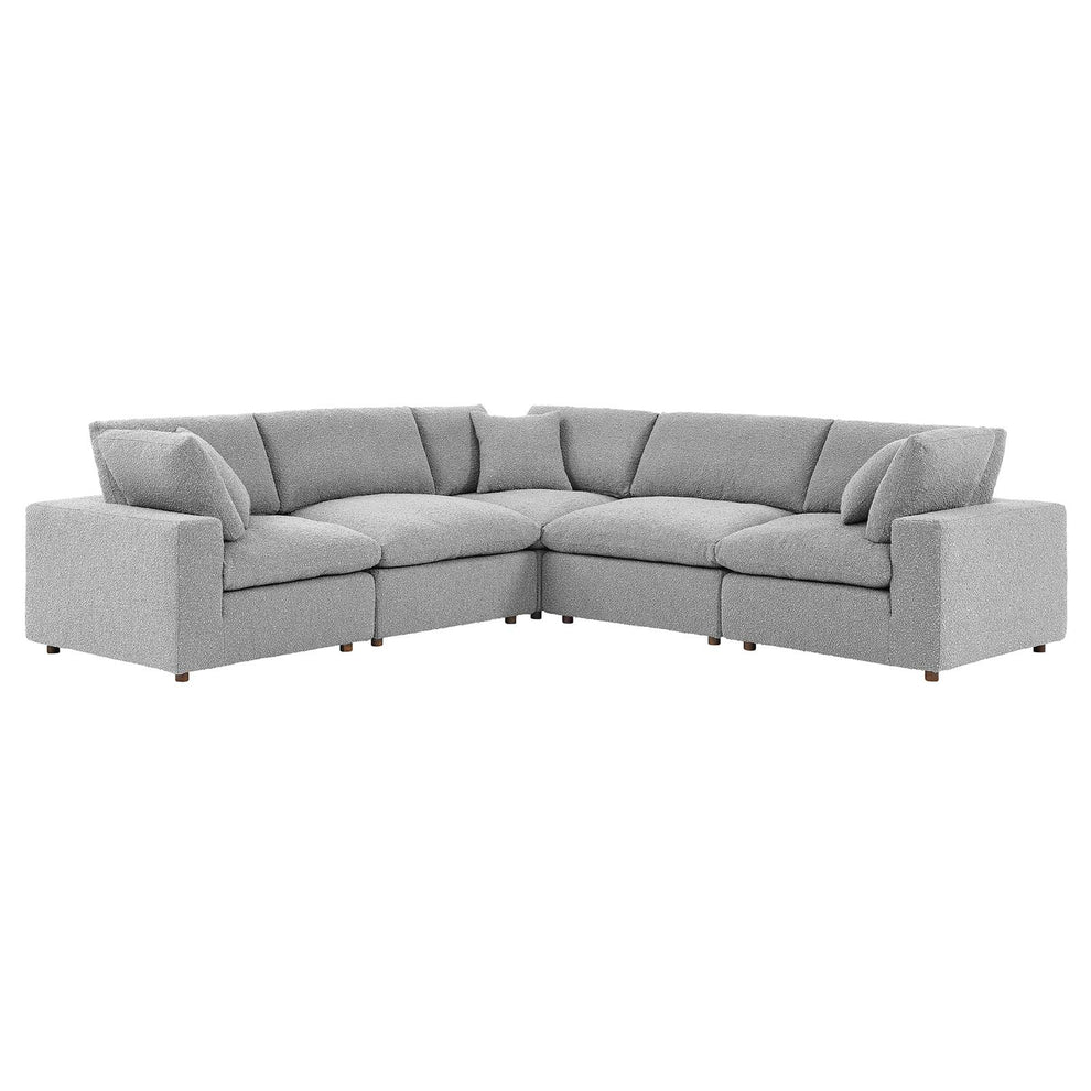Commix Down Filled Overstuffed Boucle 5-Piece Sectional Sofa By Modway - EEI-6368 | Sectional | Modishstore - 11
