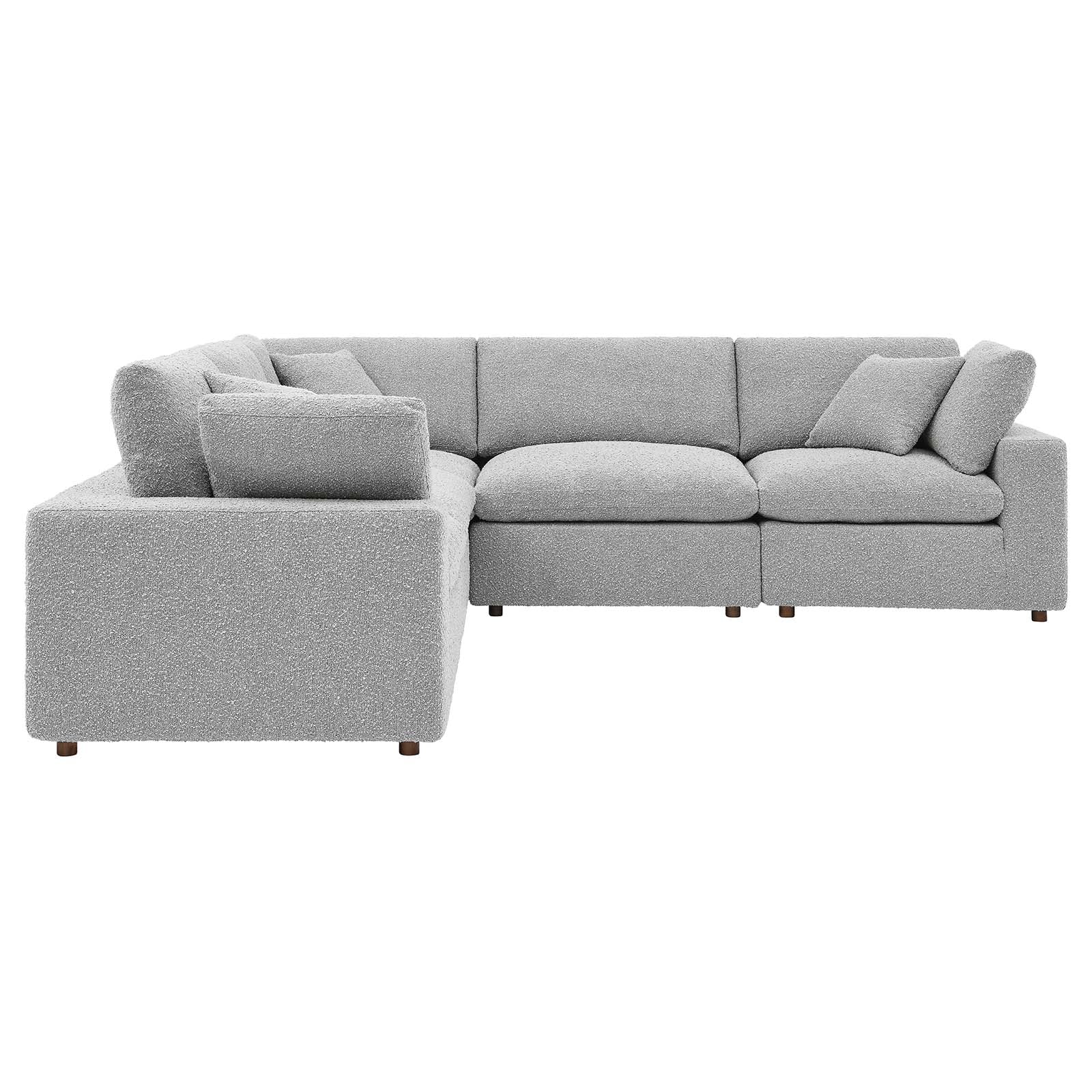 Commix Down Filled Overstuffed Boucle 5-Piece Sectional Sofa By Modway - EEI-6368 | Sectional | Modishstore - 12