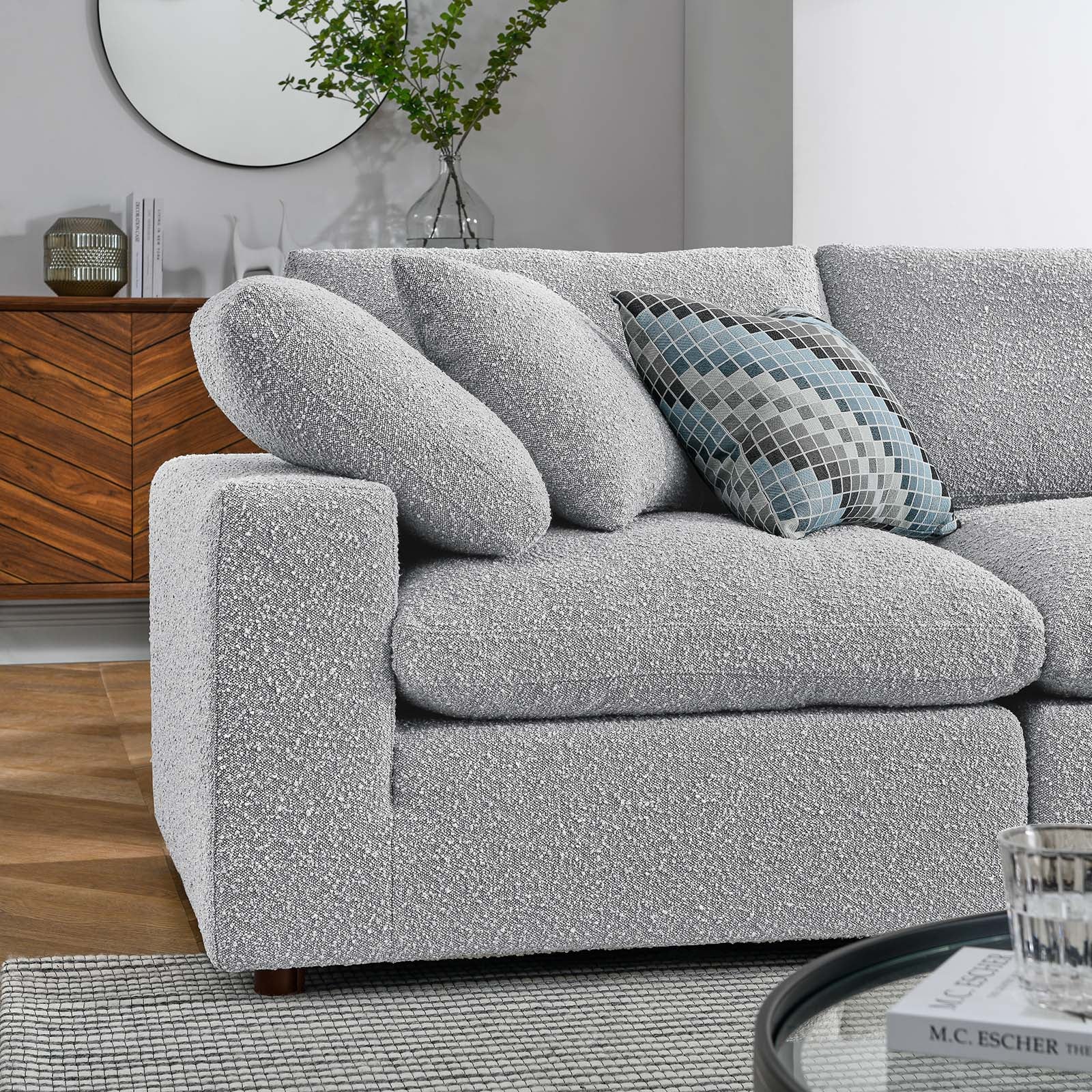 Commix Down Filled Overstuffed Boucle 5-Piece Sectional Sofa By Modway - EEI-6368 | Sectional | Modishstore - 14