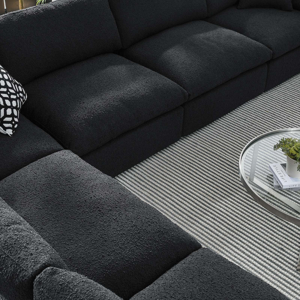 Commix Down Filled Overstuffed Boucle Fabric 6-Piece Sectional Sofa By Modway - EEI-6369 | Sectional | Modishstore - 5