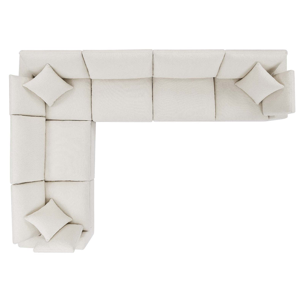 Commix Down Filled Overstuffed Boucle Fabric 6-Piece Sectional Sofa By Modway - EEI-6369 | Sectional | Modishstore - 7