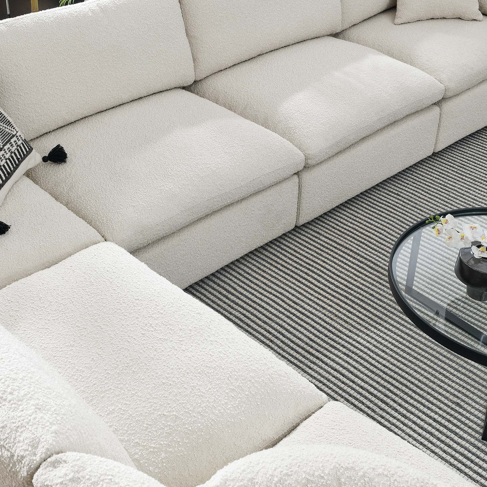 Commix Down Filled Overstuffed Boucle Fabric 6-Piece Sectional Sofa By Modway - EEI-6369 | Sectional | Modishstore - 9