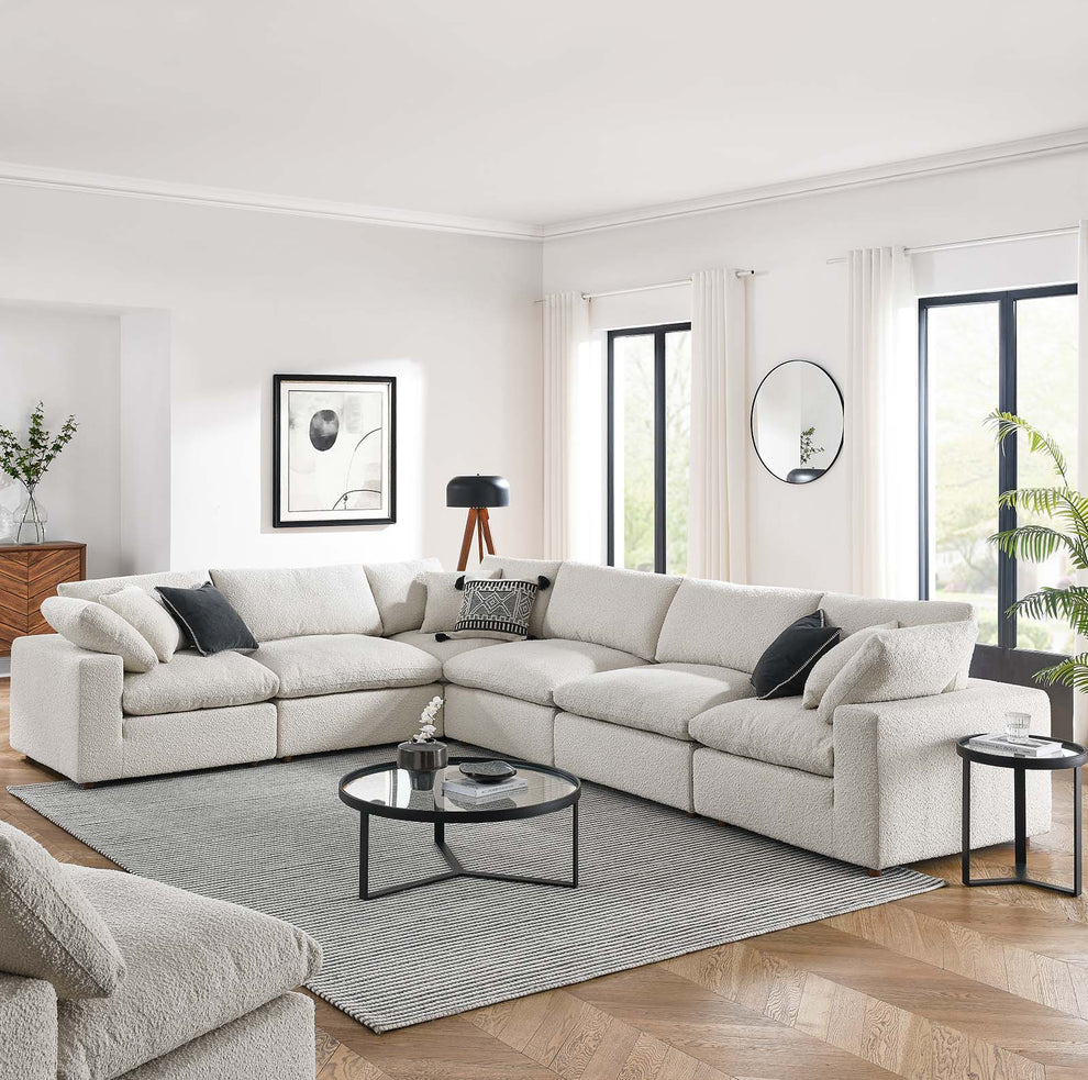 Commix Down Filled Overstuffed Boucle Fabric 6-Piece Sectional Sofa By Modway - EEI-6369 | Sectional | Modishstore - 10