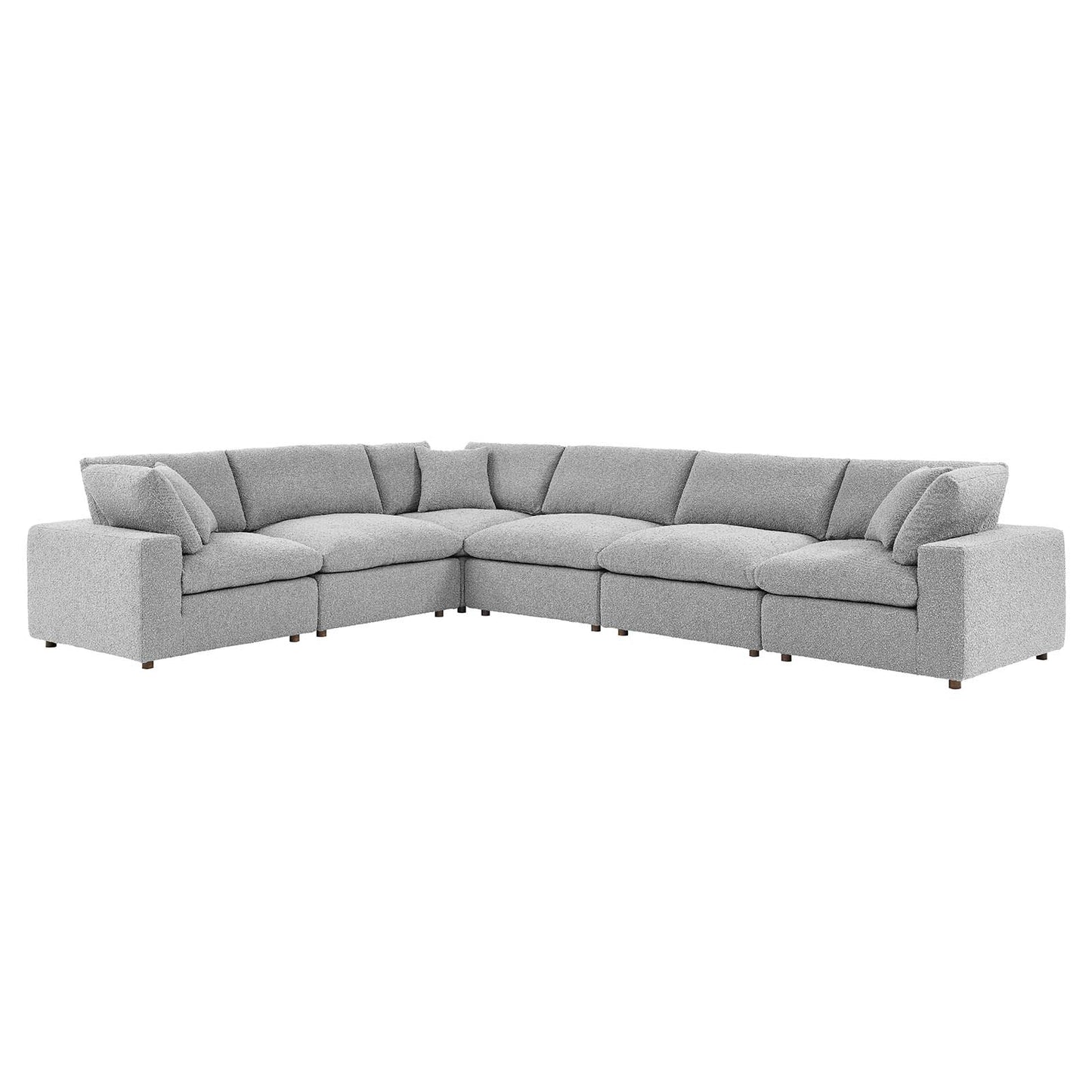 Commix Down Filled Overstuffed Boucle Fabric 6-Piece Sectional Sofa By Modway - EEI-6369 | Sectional | Modishstore - 11