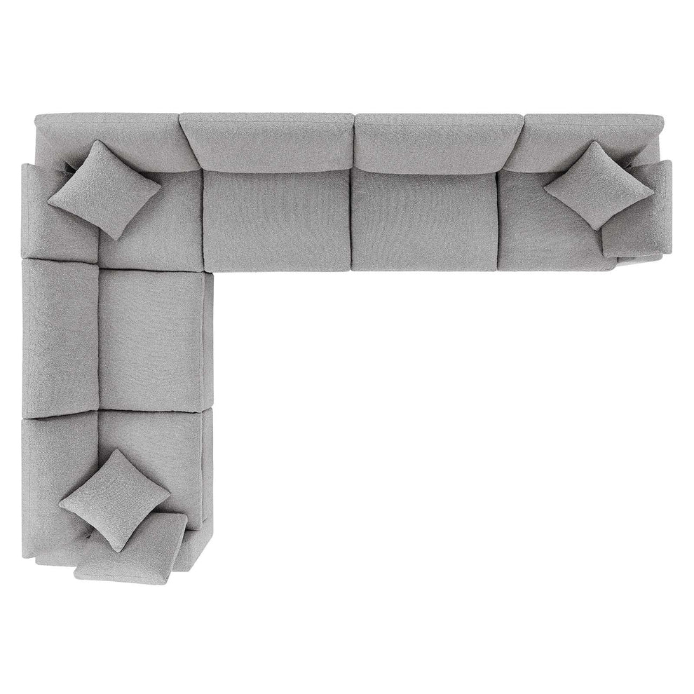Commix Down Filled Overstuffed Boucle Fabric 6-Piece Sectional Sofa By Modway - EEI-6369 | Sectional | Modishstore - 12