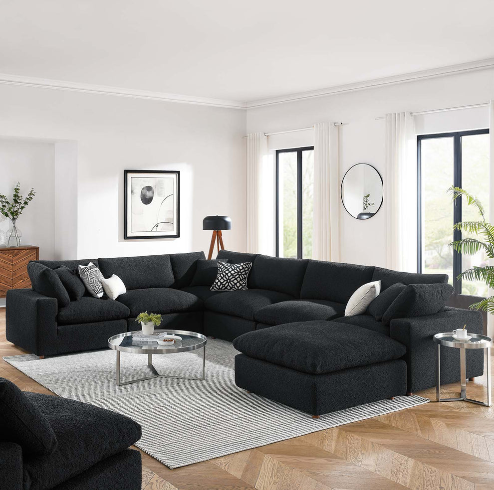 Commix Down Filled Overstuffed Boucle 7-Piece Sectional Sofa By Modway - EEI-6370 | Sectional | Modishstore - 1