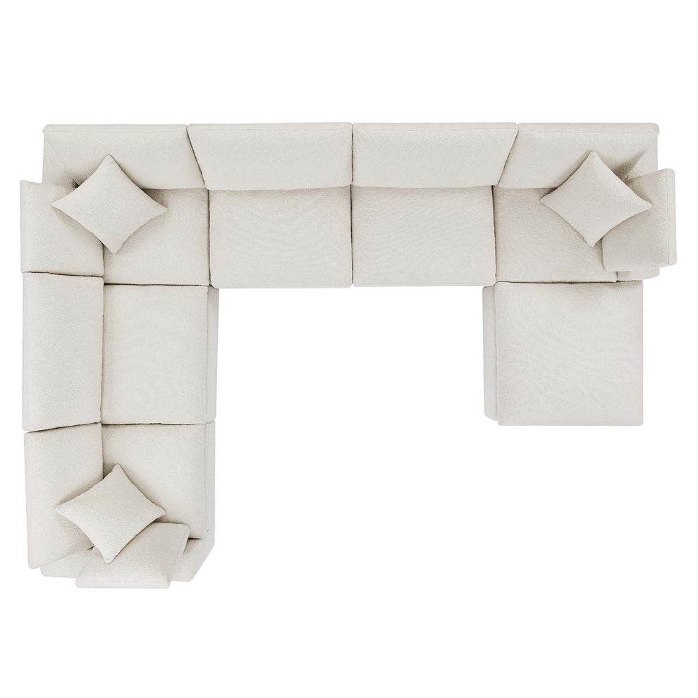 Commix Down Filled Overstuffed Boucle 7-Piece Sectional Sofa By Modway - EEI-6370 | Sectional | Modishstore - 7
