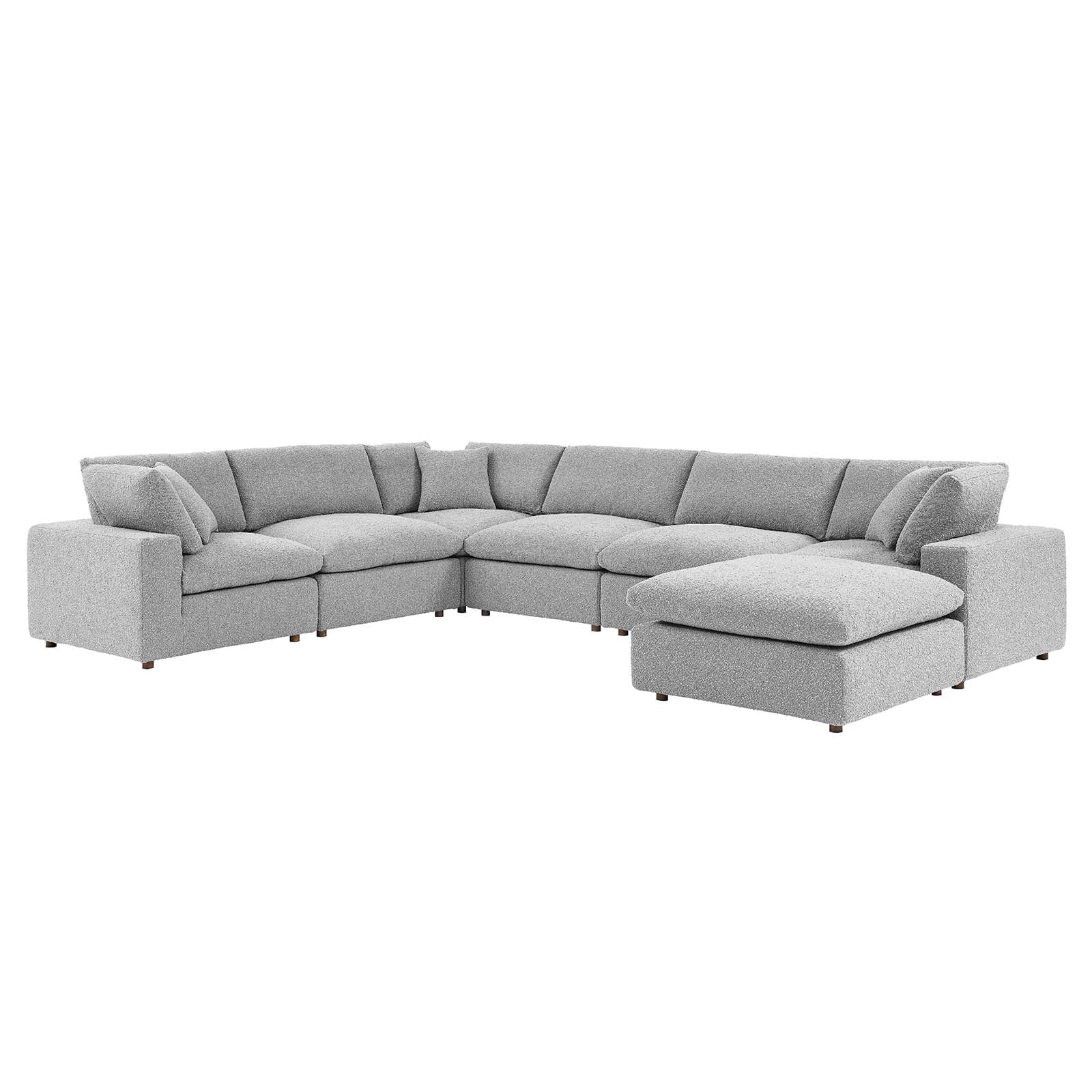 Commix Down Filled Overstuffed Boucle 7-Piece Sectional Sofa By Modway - EEI-6370 | Sectional | Modishstore - 11