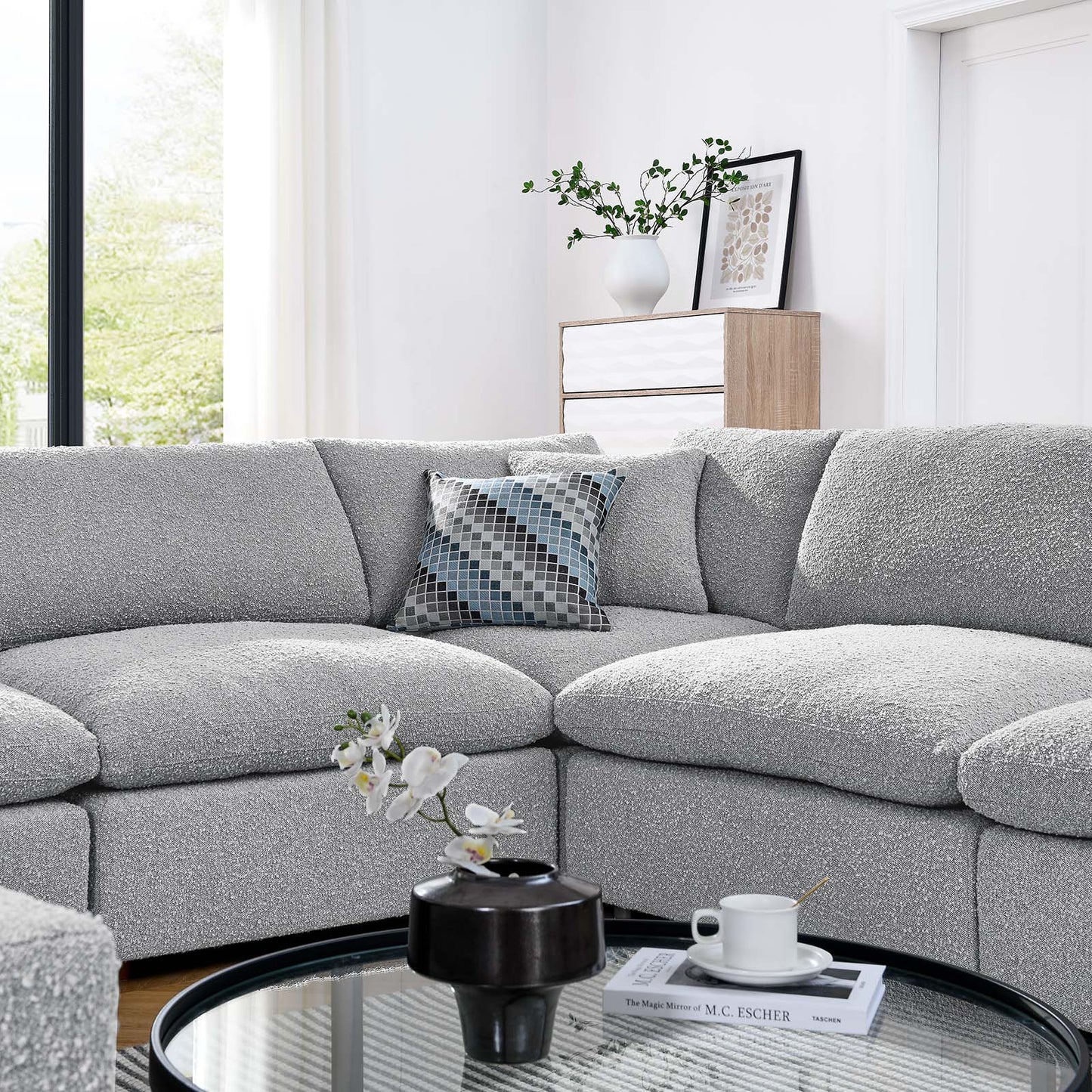 Commix Down Filled Overstuffed Boucle Fabric 8-Piece Sectional Sofa By Modway - EEI-6371 | Sectional | Modishstore - 14