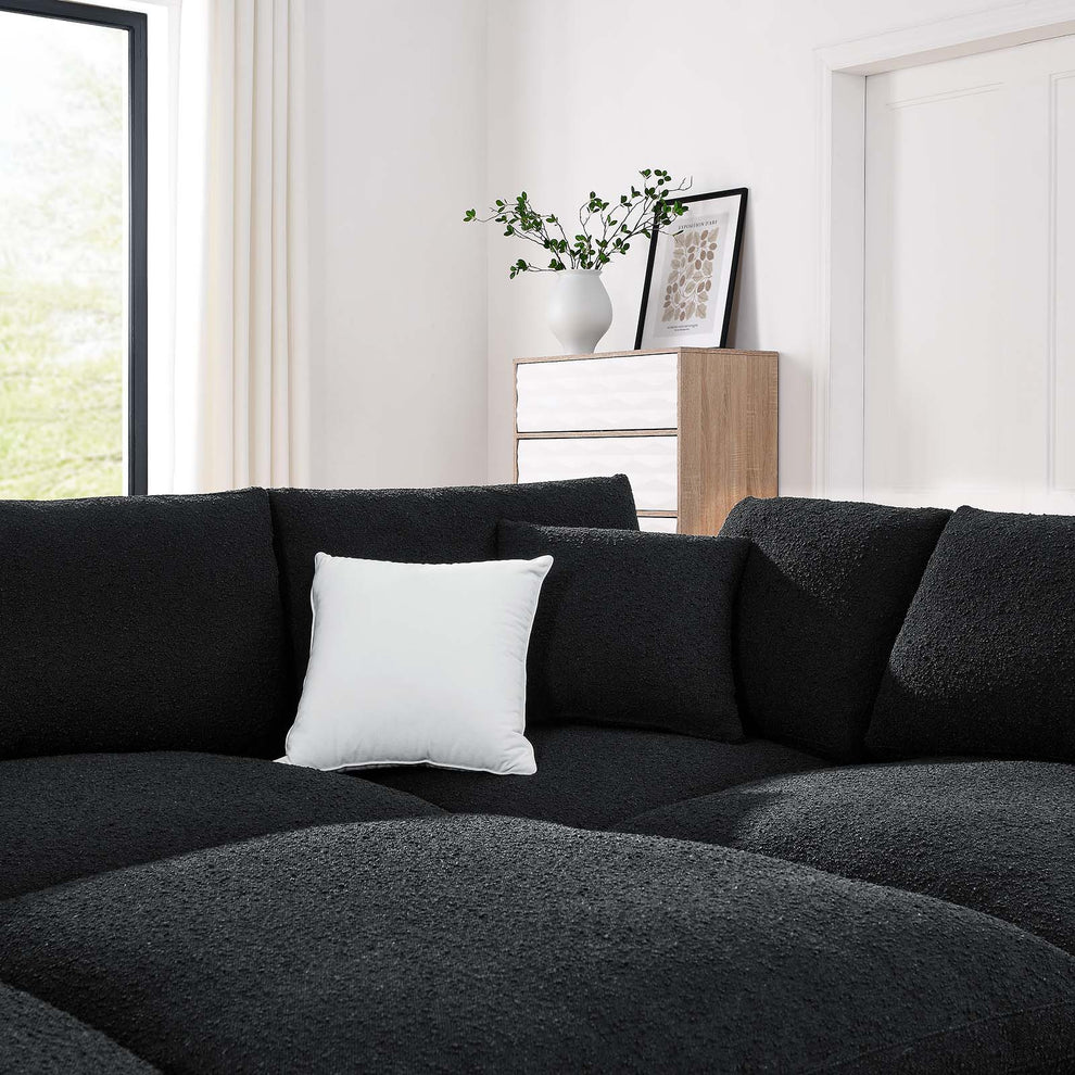 Commix Down Filled Overstuffed Boucle Fabric 6-Piece Sectional Sofa By Modway - EEI-6372 | Sectional | Modishstore - 5