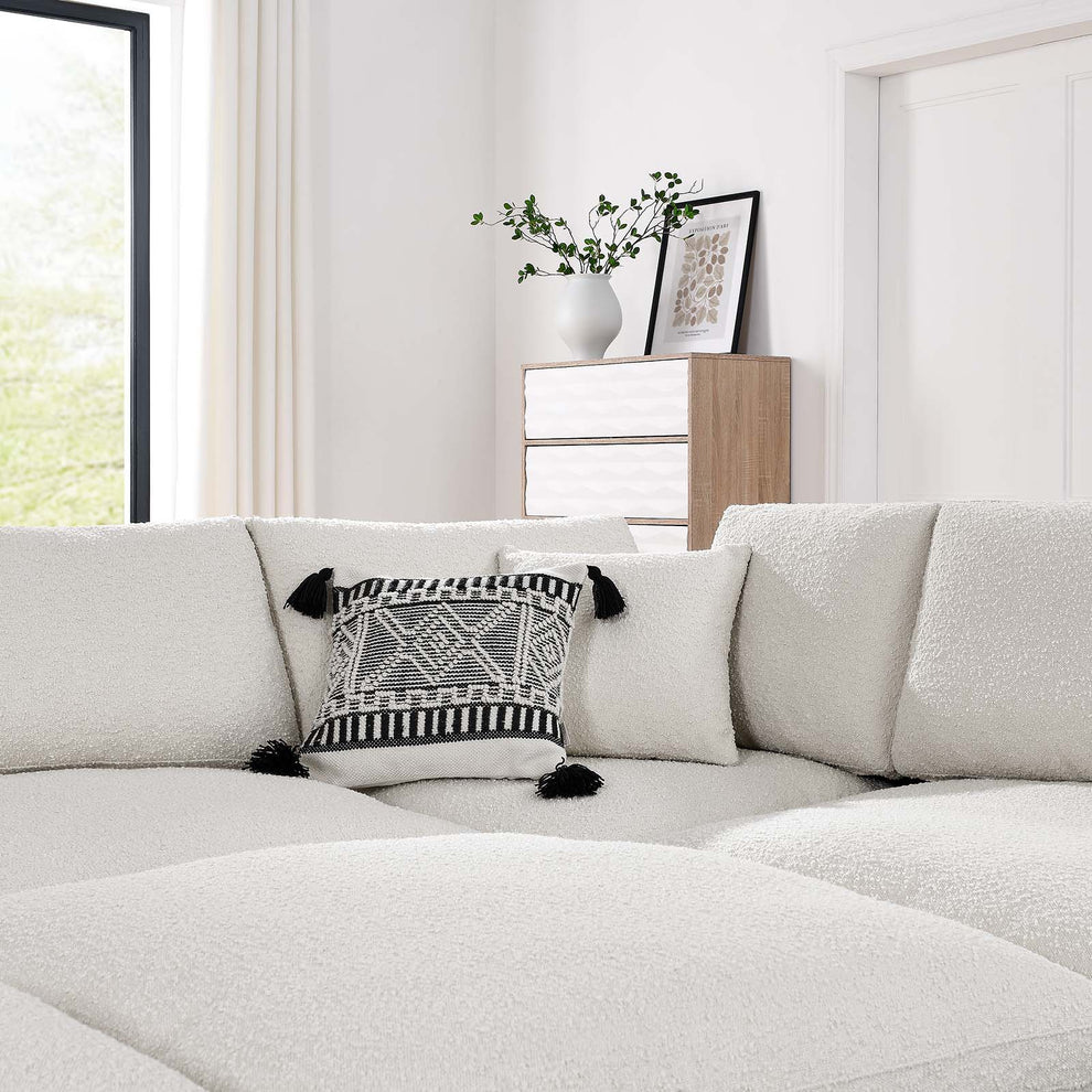 Commix Down Filled Overstuffed Boucle Fabric 6-Piece Sectional Sofa By Modway - EEI-6372 | Sectional | Modishstore - 9