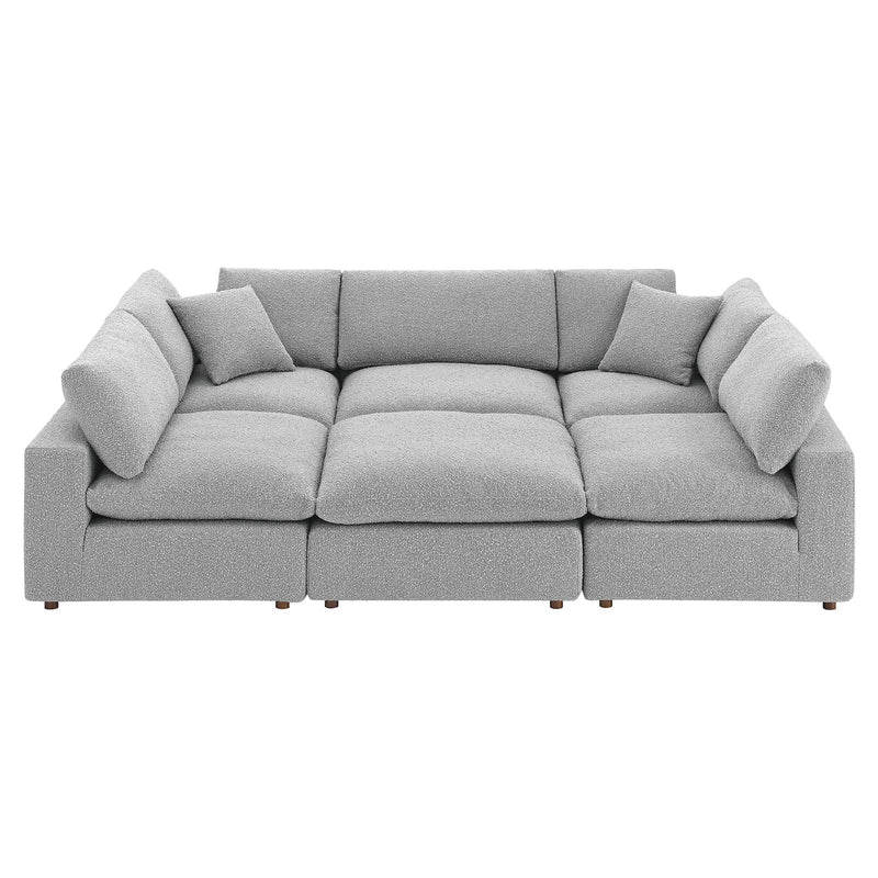 Commix Down Filled Overstuffed Boucle Fabric 6-Piece Sectional Sofa By Modway - EEI-6372 | Sectional | Modishstore - 11