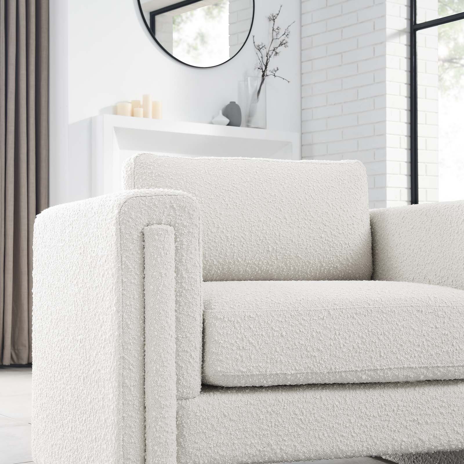 Visible Boucle Fabric Armchair By Modway - EEI-6374 | Armchairs | Modishstore - 9